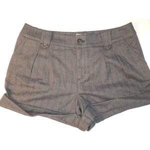 Juicy Couture grey tweed cuffed shorts with pockets Size US 12‎